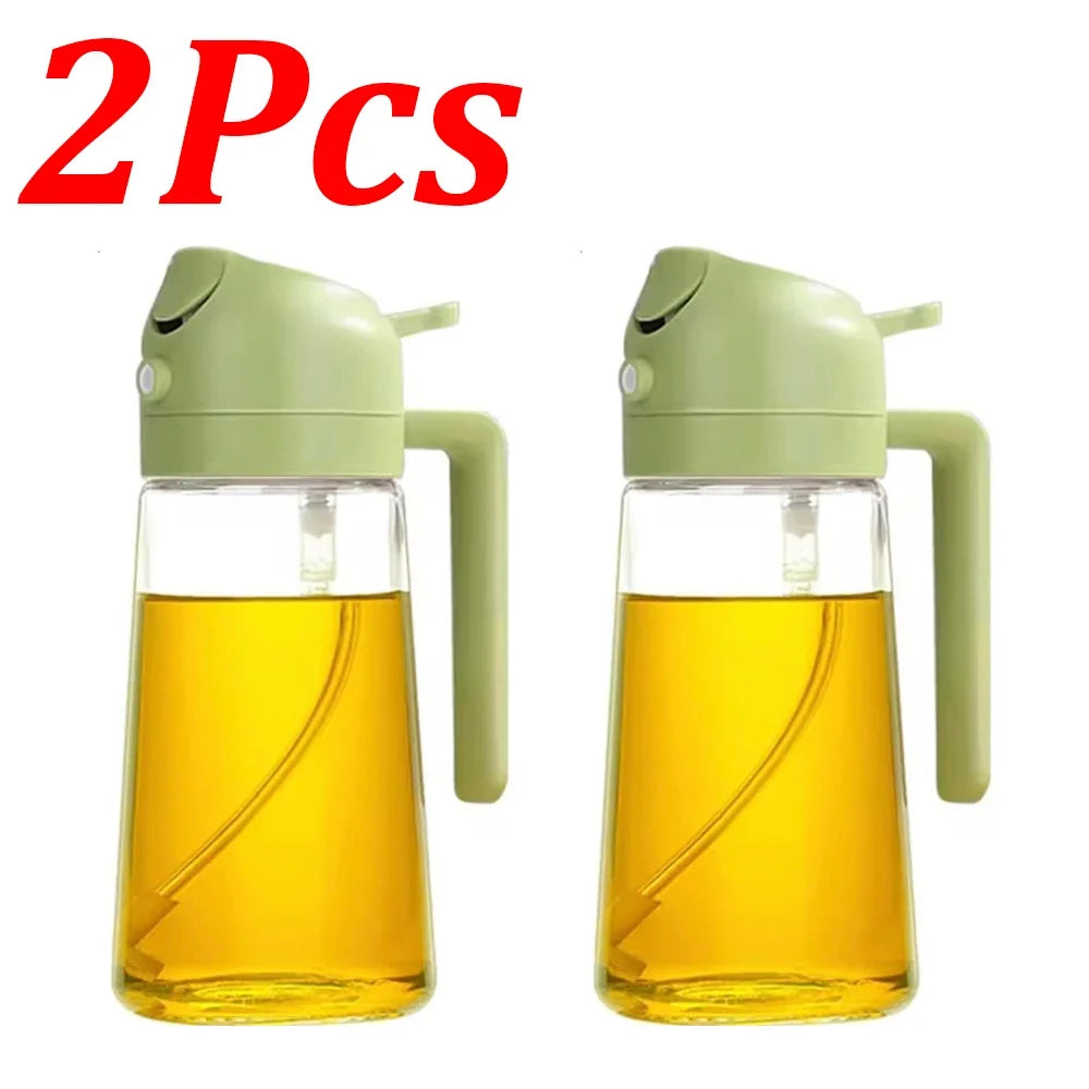 1-4Pcs 2in1 500ml Plastic Spray Oil Sprayer Cooking Oil Sprayer BBQ Picnic Kitchen Tools BBQ Cooking Oil Dispenser