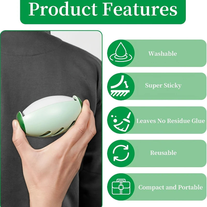 Washable Lint Remover Portable Roller Hair Remover for Clothes Pet，Multifunctional Dust Removal Eliminator Sticky Brush Hair