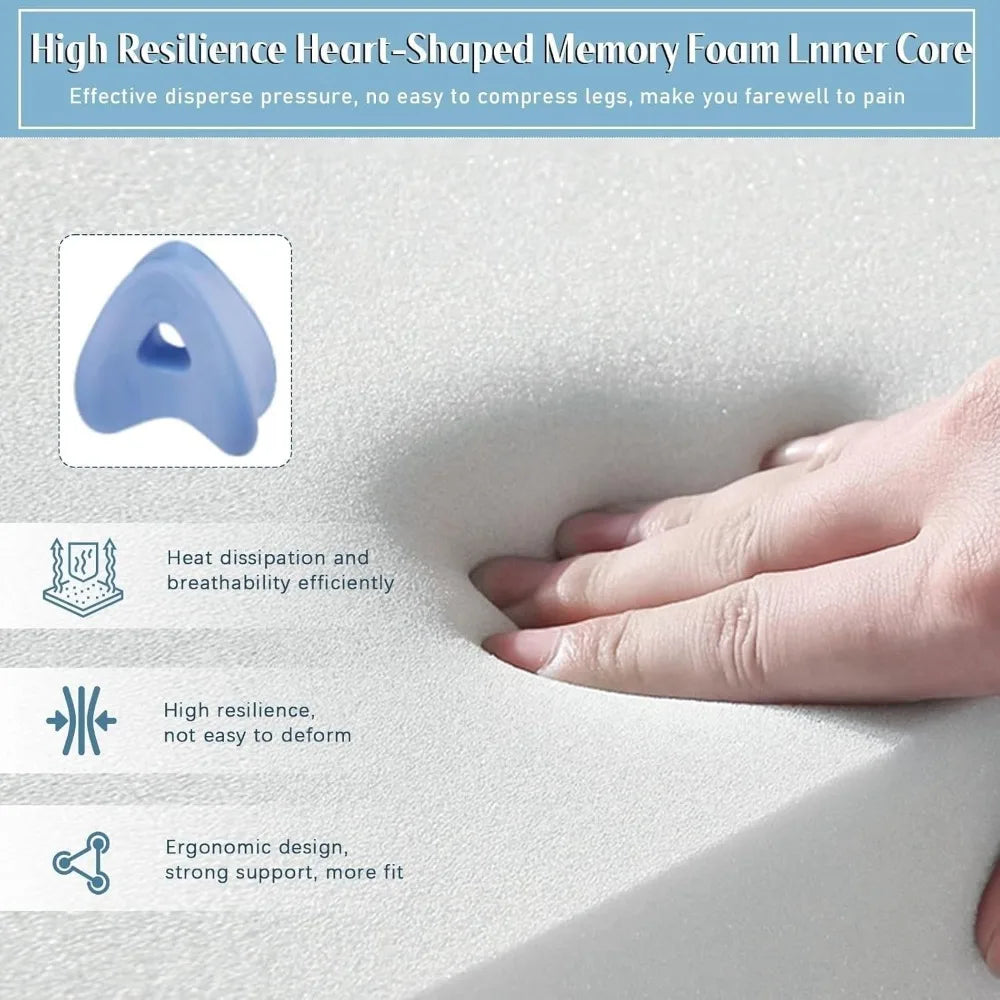 Memory Leg Pillow Hollow Heart Pregnancy Side Sleeper Sciatica Orthopedic Sciatica Back Hip Relief Pillow For Bed, Sofa