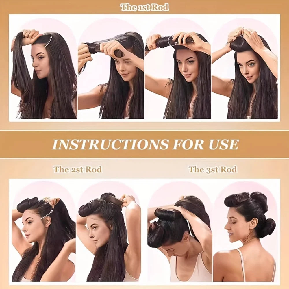 Heatless Curling Rod Headband Soft Hair Curler No Heat Hair Rollers Lazy Curls Sleeping  Flexi Rods with Bonnet Styling Tools