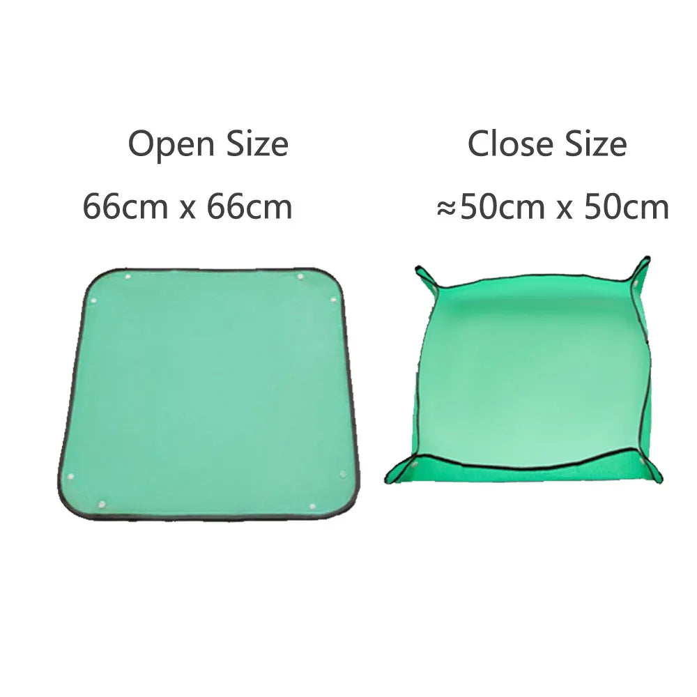 50/66/75/100cm Gardening Mat PE Transplanting Waterproof Square Plants Potting Tray Washable Thicken Foldable Garden Accessories