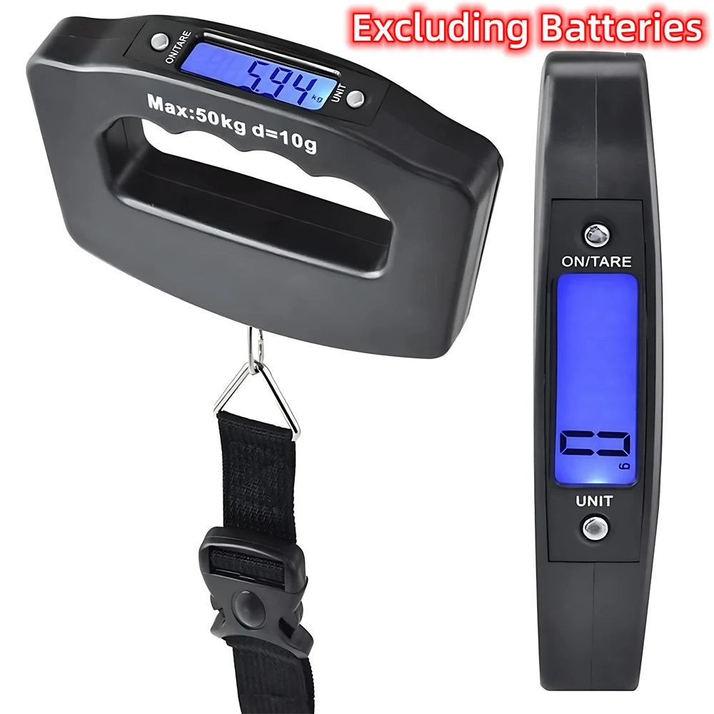 50kg/10g Digital Luggage Scale Electronic Portable Suitcase Travel Weighs with Backlight Electronic Travel Hanging Scales