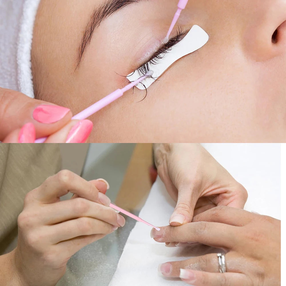 100pcs/box Disposable MicroBrush Eyelash Cleaning Brush Lash Extension Individua Tool For Eyelashes Removing Swab Accessories