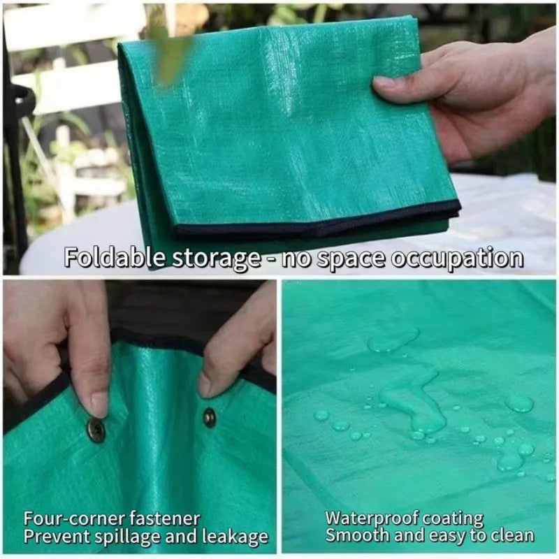 50/66/75/100cm Gardening Mat PE Transplanting Waterproof Square Plants Potting Tray Washable Thicken Foldable Garden Accessories
