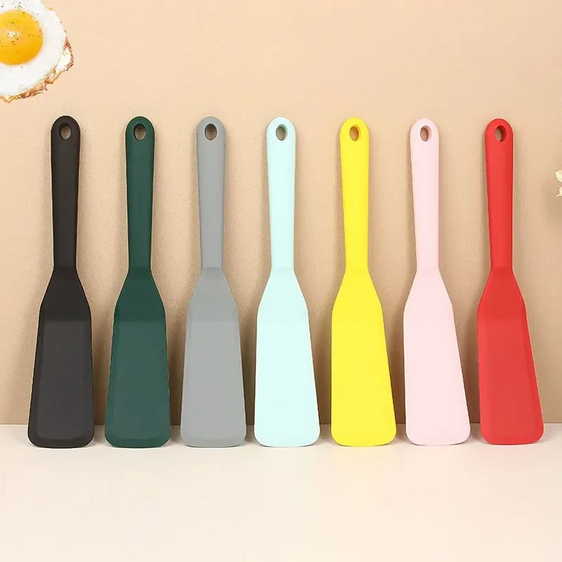 Baking Tools 7 Color Silicone Frying Shovel Non-stick Surface Kitchen Pancake Fried Egg Transfer Shovel Steak Shovel Kitchen