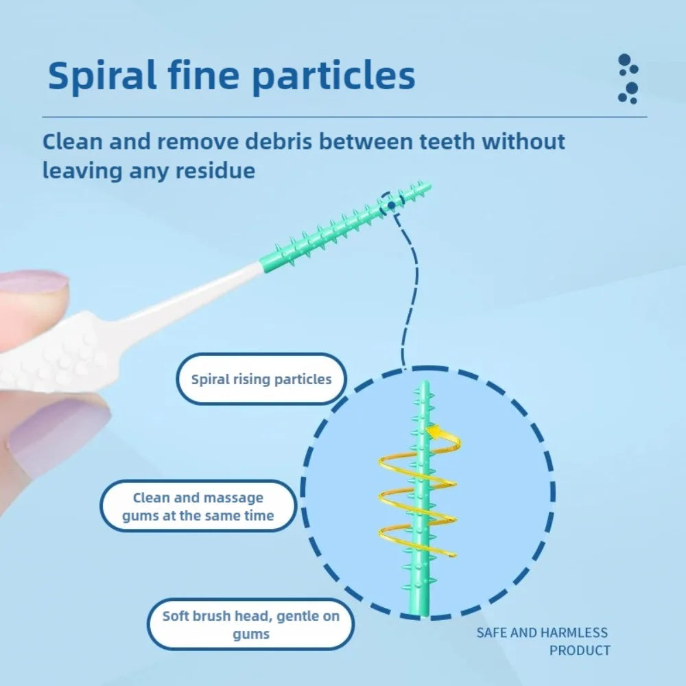 100-200Pcs/box Interdental Brush Soft Rubber Teeth Cleaning Tools Dental Toothpicks Between Teeth Toothbrush Oral Hygiene Care