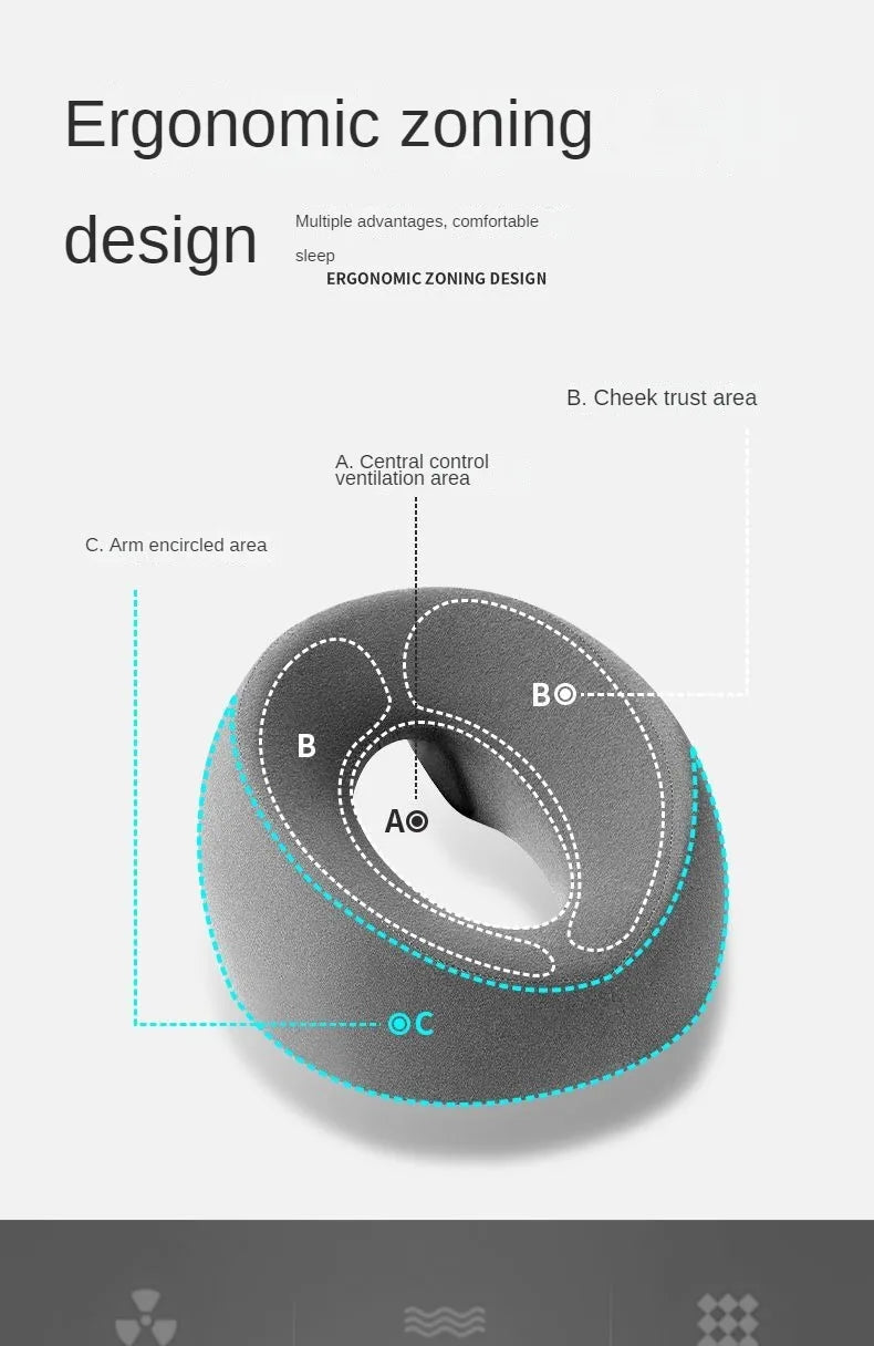 Face Down Pillow Desk Nap Pillow Prone Resting Comfort Memory Foam Ergonomics Home Massage Headrest for Beauty Salon