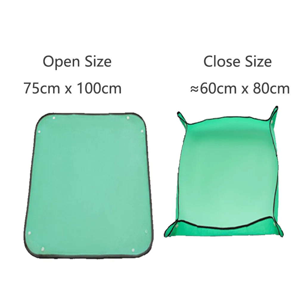 50/66/75/100cm Gardening Mat PE Transplanting Waterproof Square Plants Potting Tray Washable Thicken Foldable Garden Accessories
