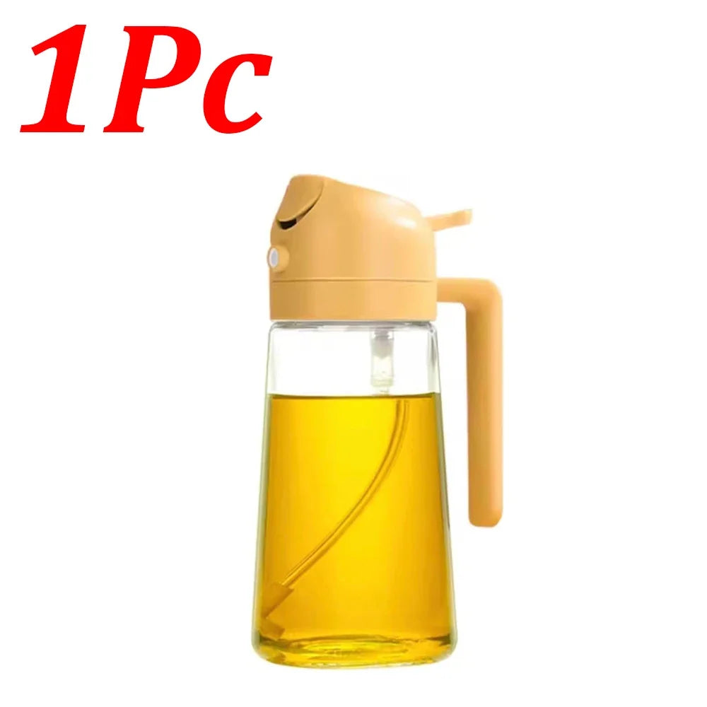1-4Pcs 2in1 500ml Plastic Spray Oil Sprayer Cooking Oil Sprayer BBQ Picnic Kitchen Tools BBQ Cooking Oil Dispenser