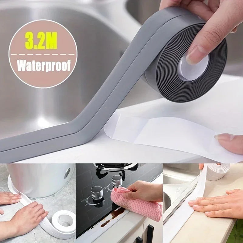 PVC Sealing Tape For Bathroom Kitchen Caulk Strip Tape Self Adhesive Waterproof Wall Stickers Mold Proof Sealing Tapes