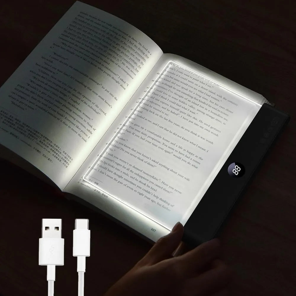 LED Flat Panel Night Vision Reading Light Eye Protection Reading Light Usb Charging Student Night Reading Lamp Book Lamp Indoor