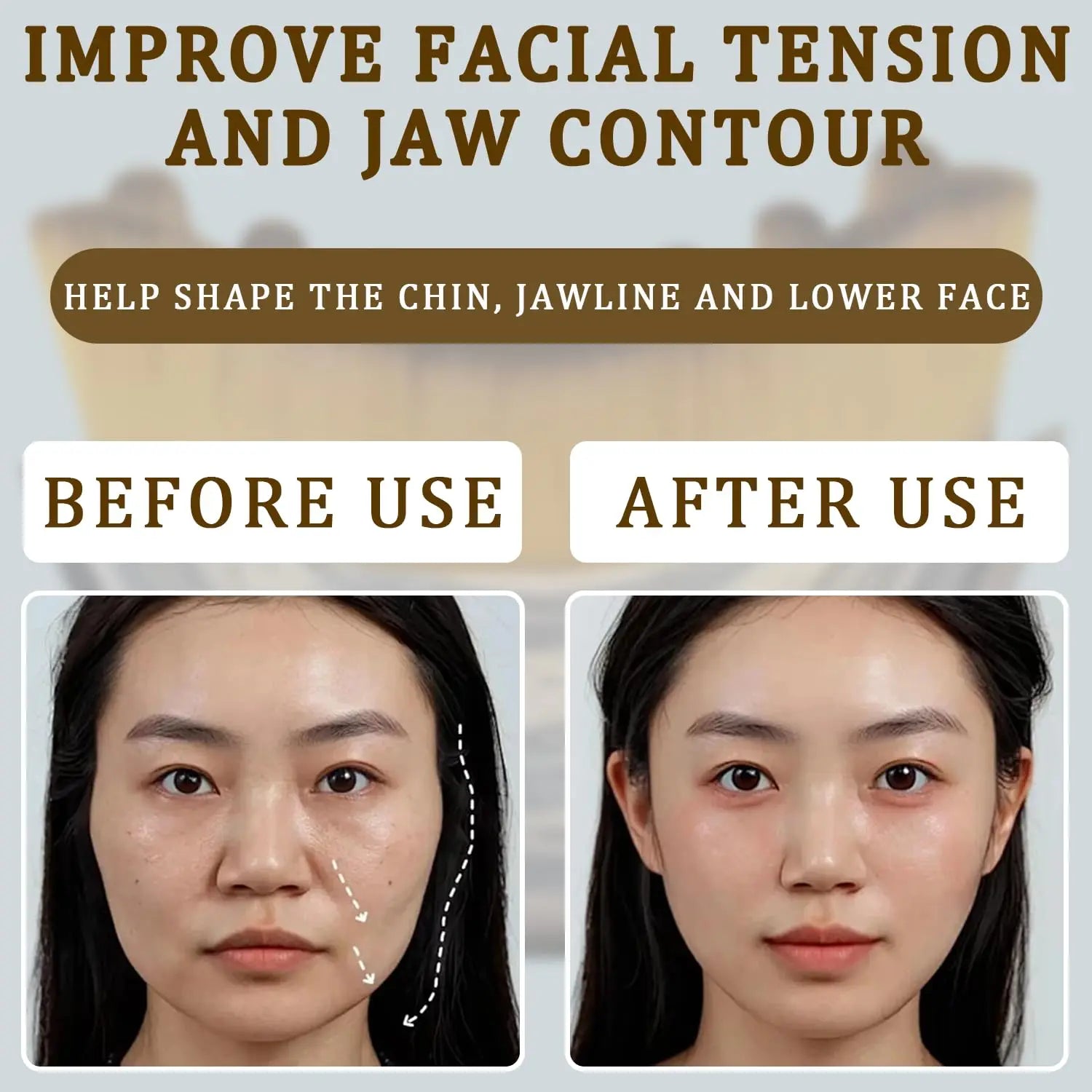 Portable Lymphatic Contour Face Brush Multi-function Chin Reduce Puffiness Lymphatic Drainage Face Brush Facial Sculpting Tool