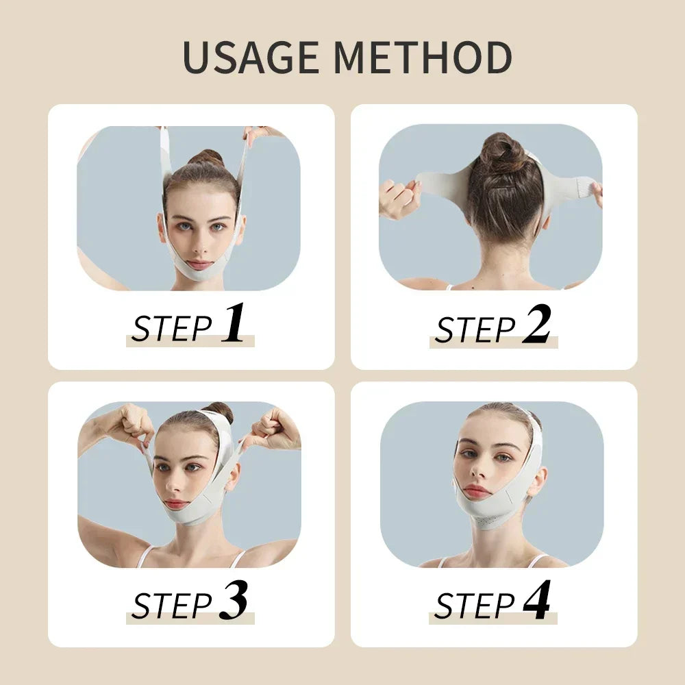 Anti Wrinkle Face Slimming Bandage Facial Massage Elastic Face Lift Up Strap Graphene Breathable Chin Cheek Lifting Belt