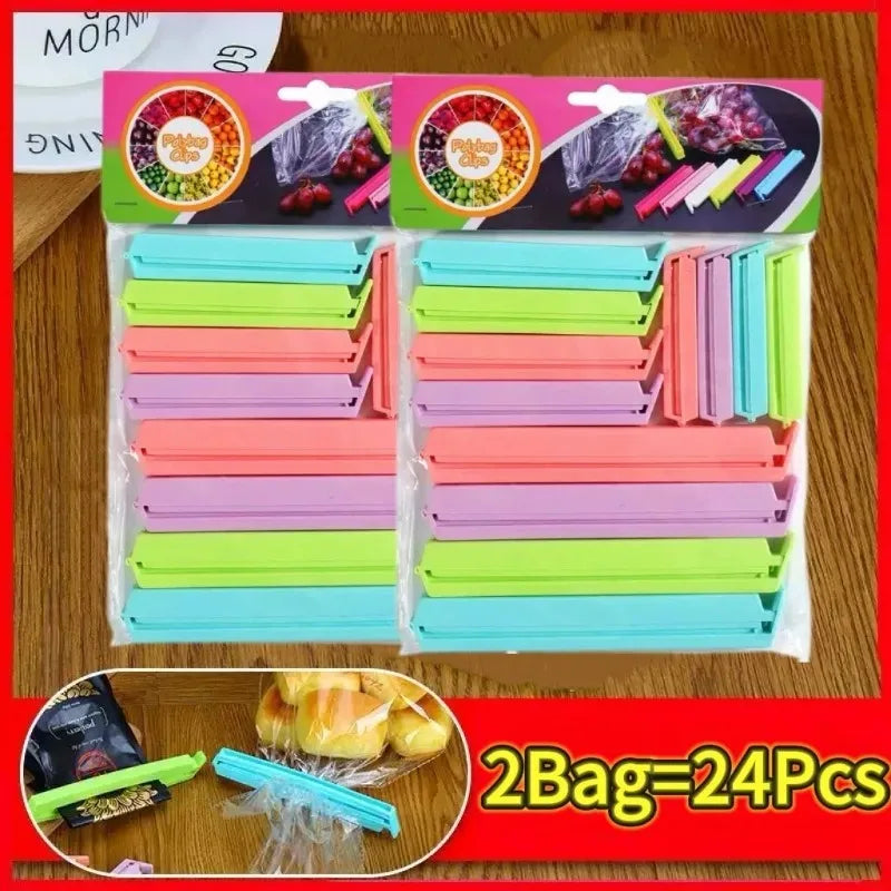 Portable Kitchen Storage Food Snack Seal Sealing Bag Clips Sealer Clamp Plastic Tool Kitchen Accessories Food Bag Clips