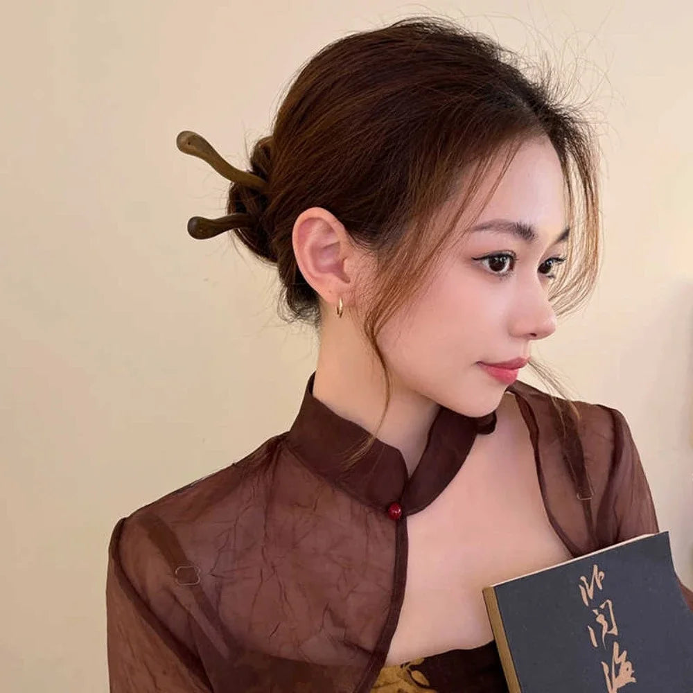 Hair Sticks Chopsticks Chinese Tortoise Shell Hairpin Hairs Clip Styling Pin Accessories for Women Hair Barrettes  Accessories