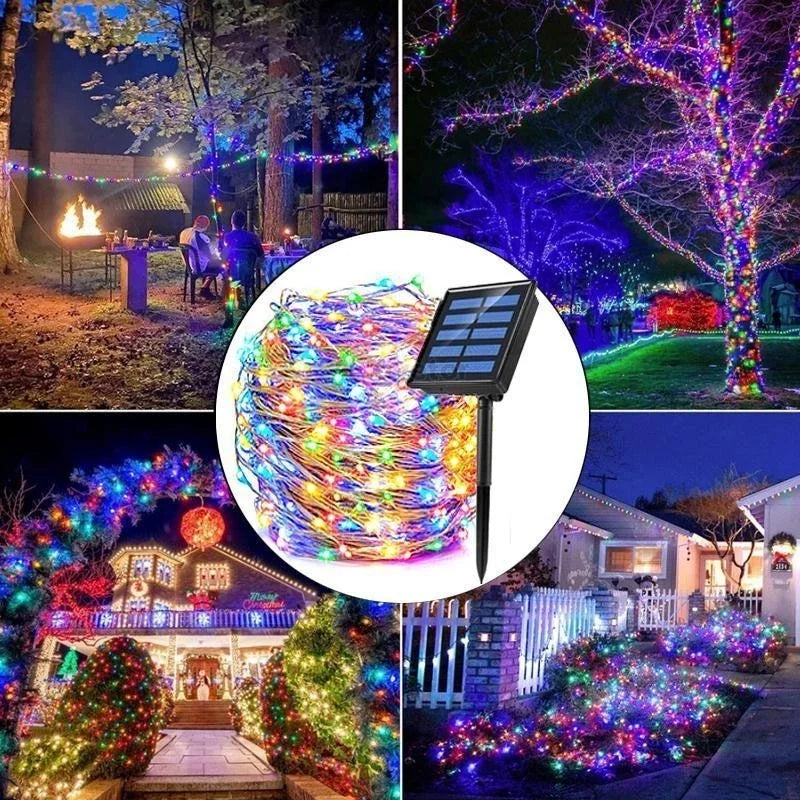 LED Solar Lights Fairy String Lights Waterproof 8 Modes for Garden Tree Decor Garden Lights Outdoor
