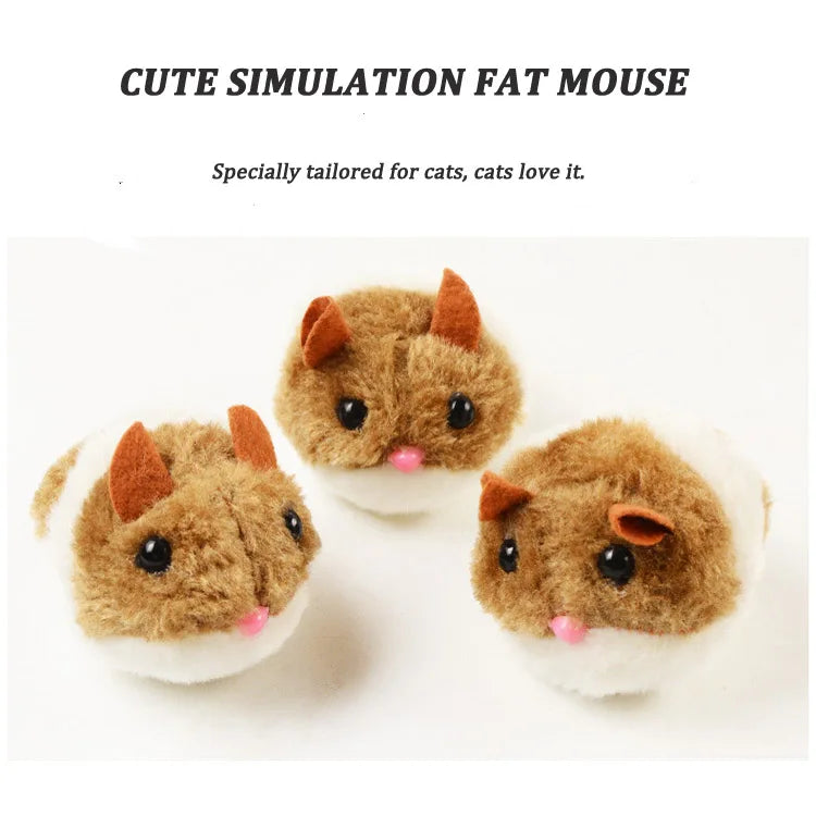 Cute Mouse Cat Toys Cat Supplies Plush Toy Shake Movement Mouse Pet Kitten Funny Plush Little Mouse Interactive Cat Toys