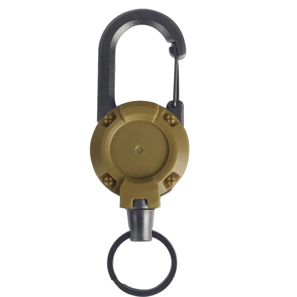 Retractable Heavy Duty Pull Reel Carabiner Key Chains Strong Steel Wire Rope Buckle Spring Key Ring Outdoor Sporty Keychain Tool