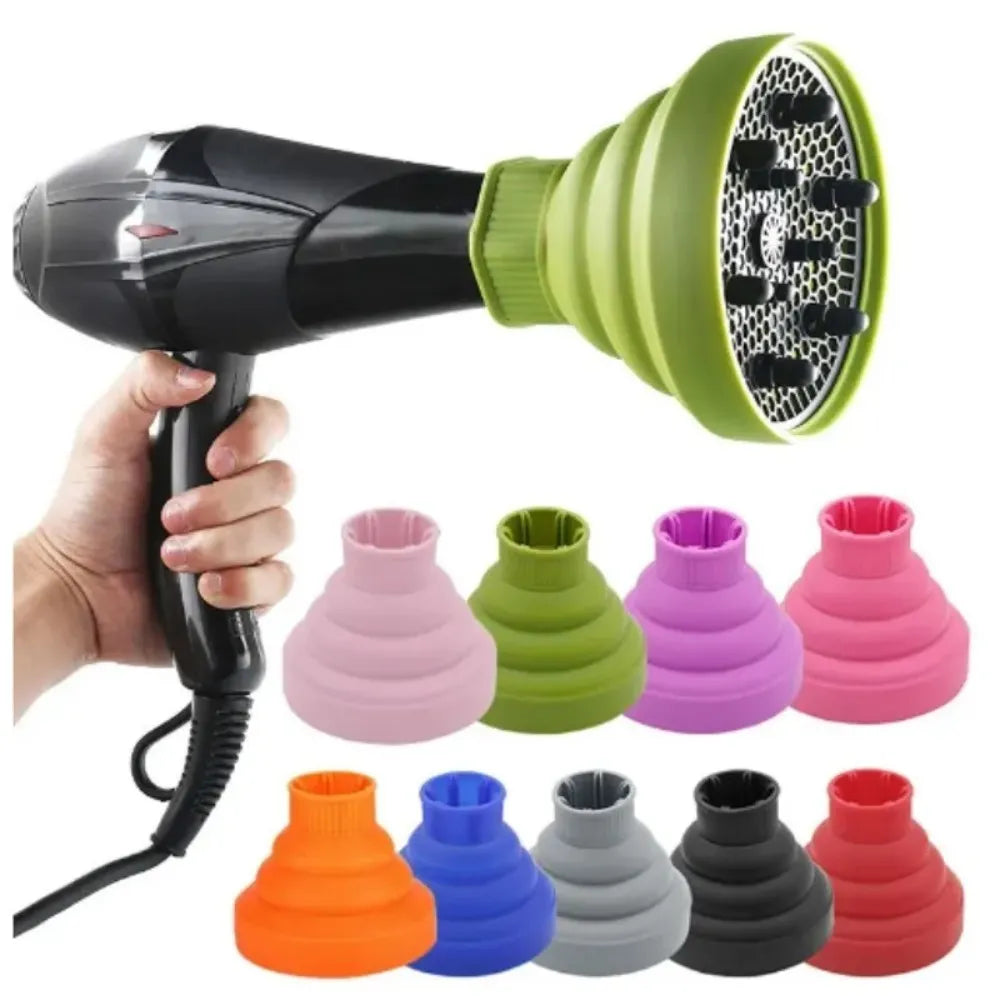 1Pc Silicone Hairdryer Diffuser Cover Foldable Temperature Resistant Hairdryer Curly Drying Blower Hair Styling Accessories