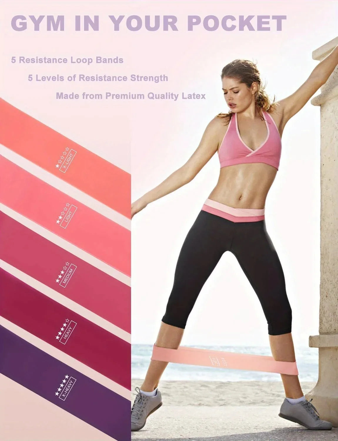 Training Fitness Gum Exercise Gym Strength Resistance Bands Expander Pilates Rubber Fitness Mini Band Crossfit Workout Equipment