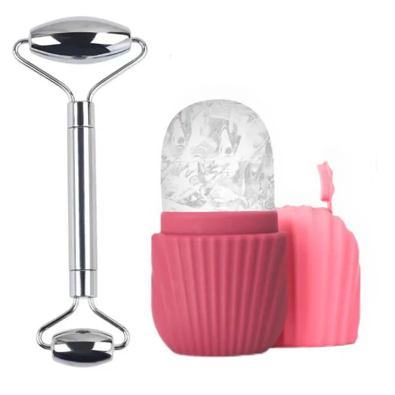 Ice Face Roller Facial Skincare Ice Roller Set Face Massage Roller Lifting Contouring Facial Cleansing Skin Care Tools