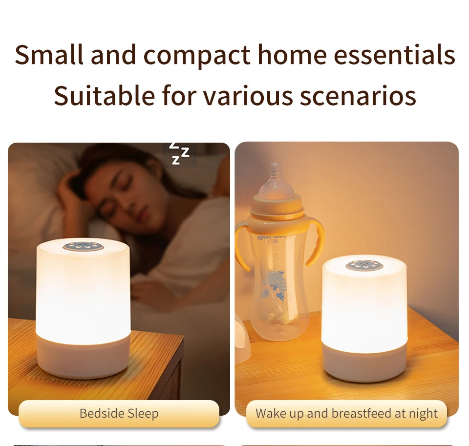 USB Touch Night Lamp LED Lamp Remote Control Switch Rechargeable Three Colors Lights Bedroom Portable Table Bedside Night Lamp