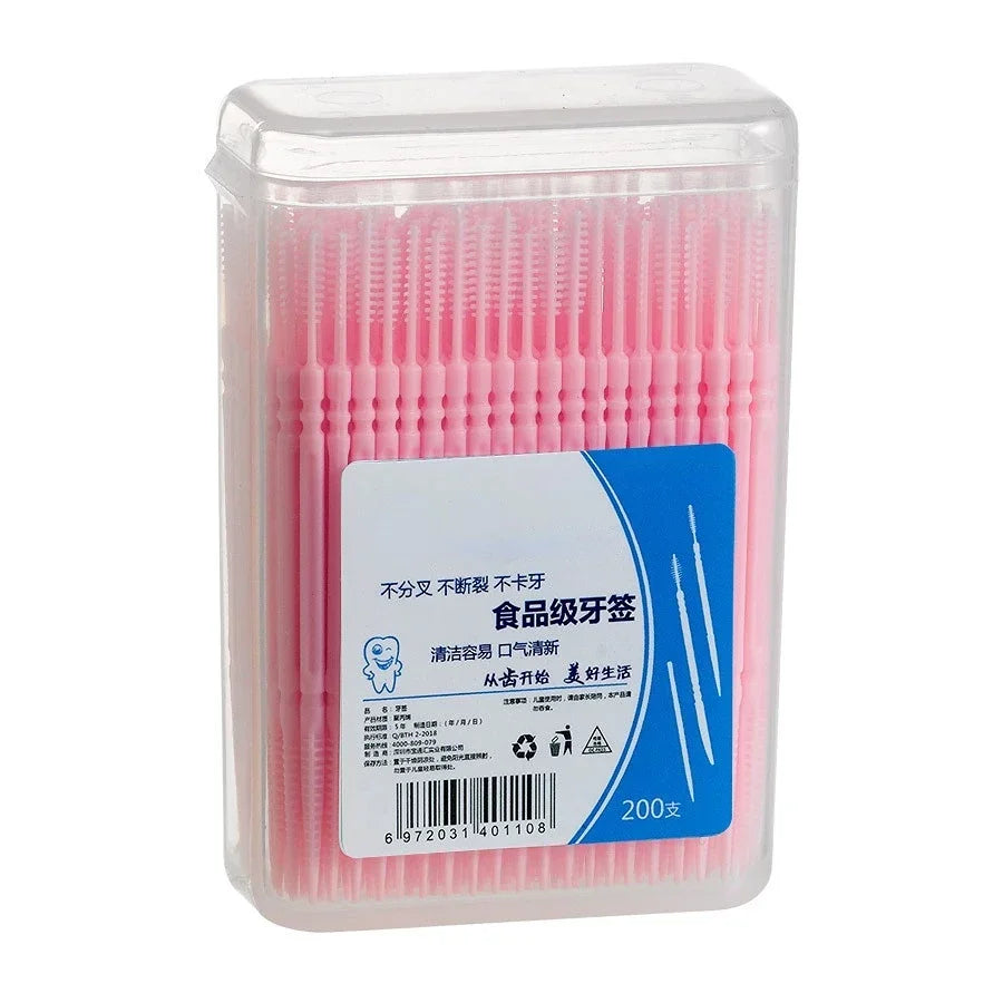 Portable ultra-fine toothpicks, disposable family box, double-head high-end personalized creative fruit sticks