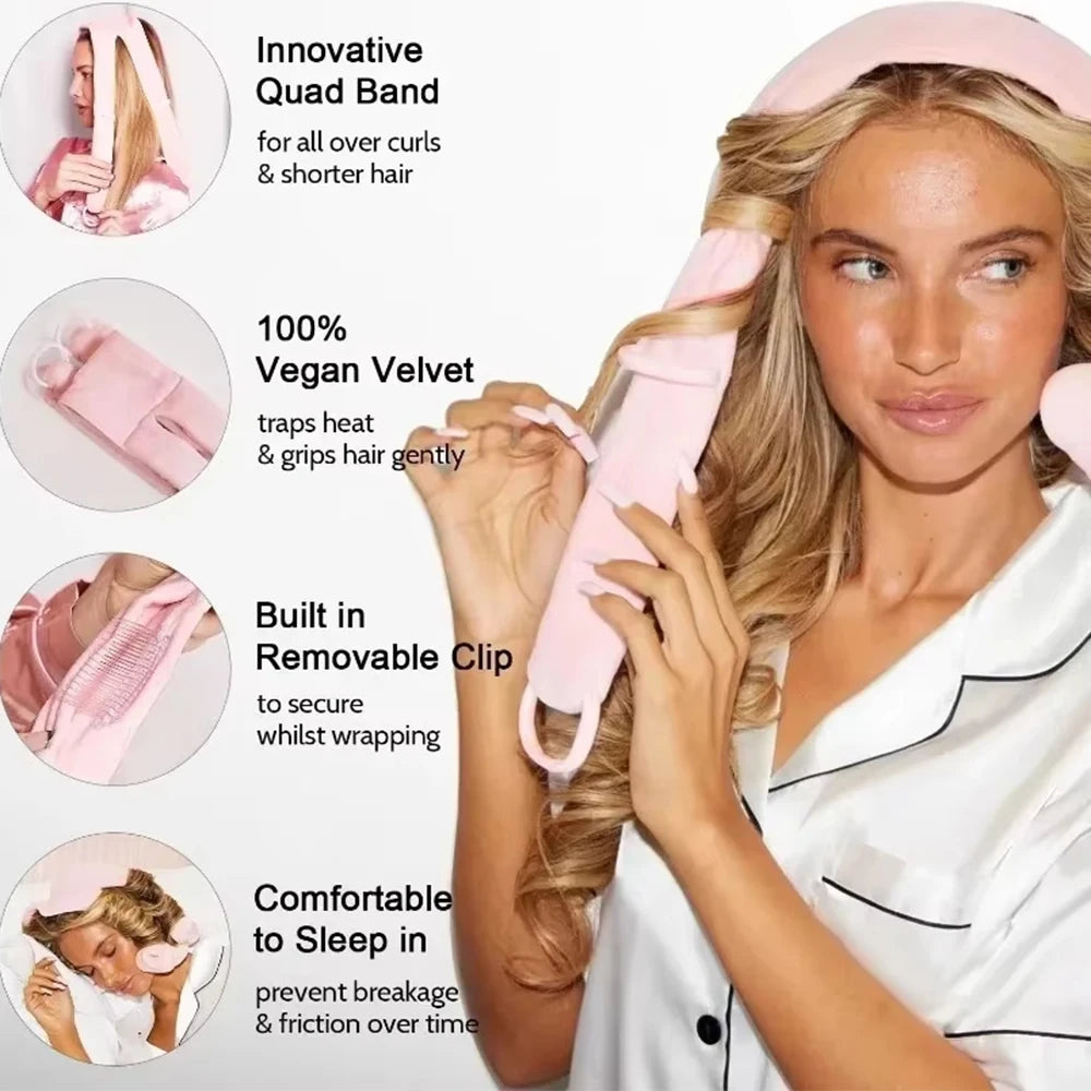 4-Arm Design Soft Overnight Curlers Hair Rollers Heatless Curls Overnight Hair Curlers To Sleep Beach Waves No Heat Curling Rod