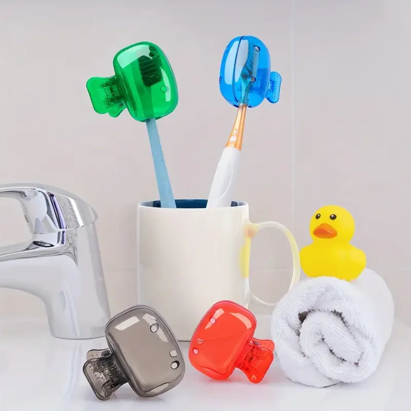 Toothbrush CaseHousehold Storage Clip - Portable Travel Toothbrush Dust Protective Cap - Storage Box Portable Head Travel