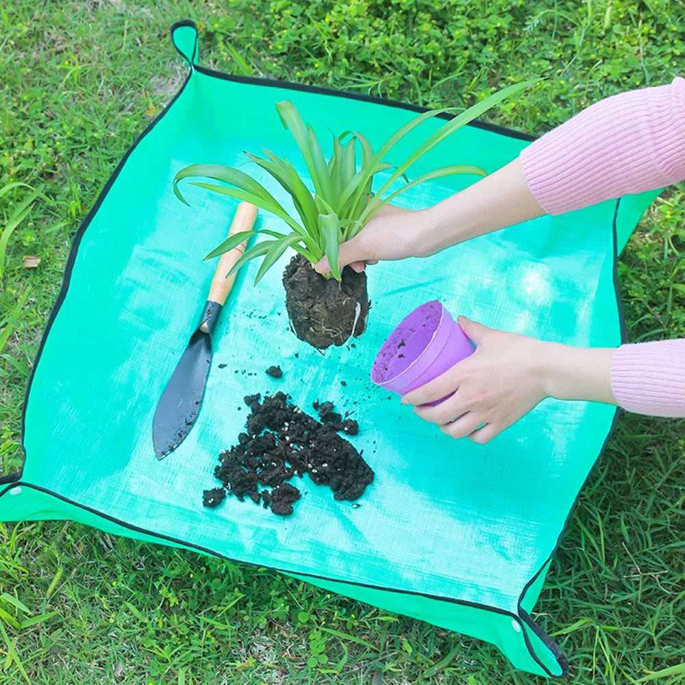 50/66/75/100cm Gardening Mat PE Transplanting Waterproof Square Plants Potting Tray Washable Thicken Foldable Garden Accessories