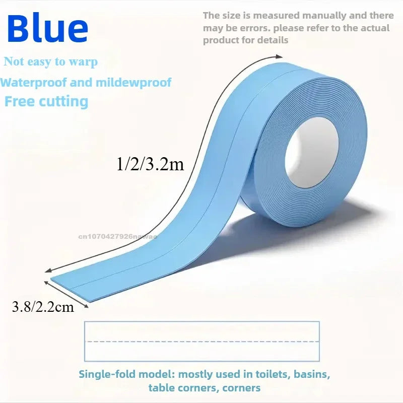 PVC Sealing Tape For Bathroom Kitchen Caulk Strip Tape Self Adhesive Waterproof Wall Stickers Mold Proof Sealing Tapes