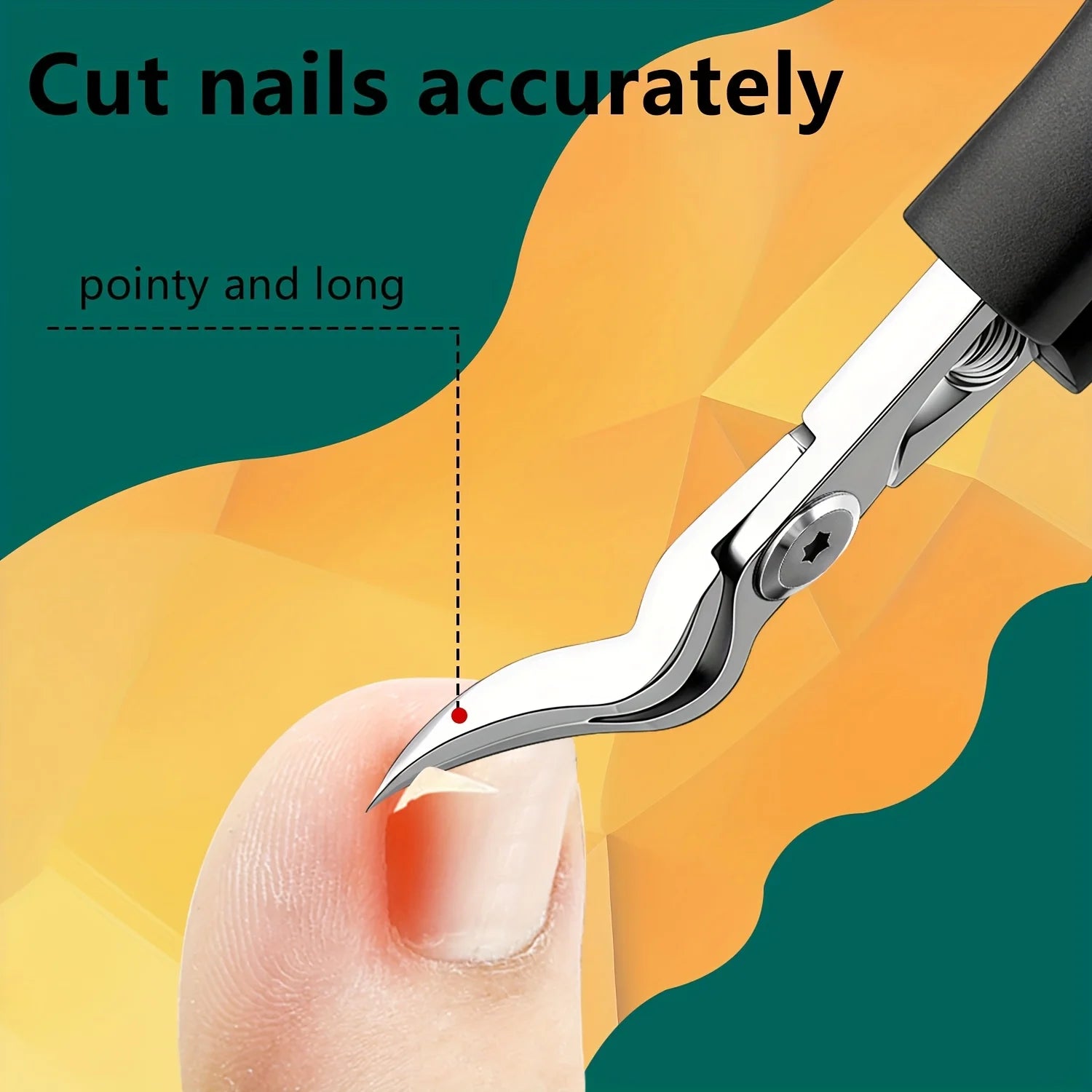1pc Heavy-Duty Stainless Steel Thick Toenail Fingernail Clipper for Adults Professional-Grade Curved Blade with Sharp Serrated