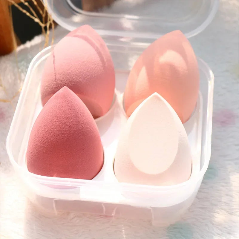 4pcs Makeup Sponge Cosmetic Puff Dry and Wet Combined Cosmetic Egg Women Foundation Powder Puff Bevel Cut Makeup Sponges