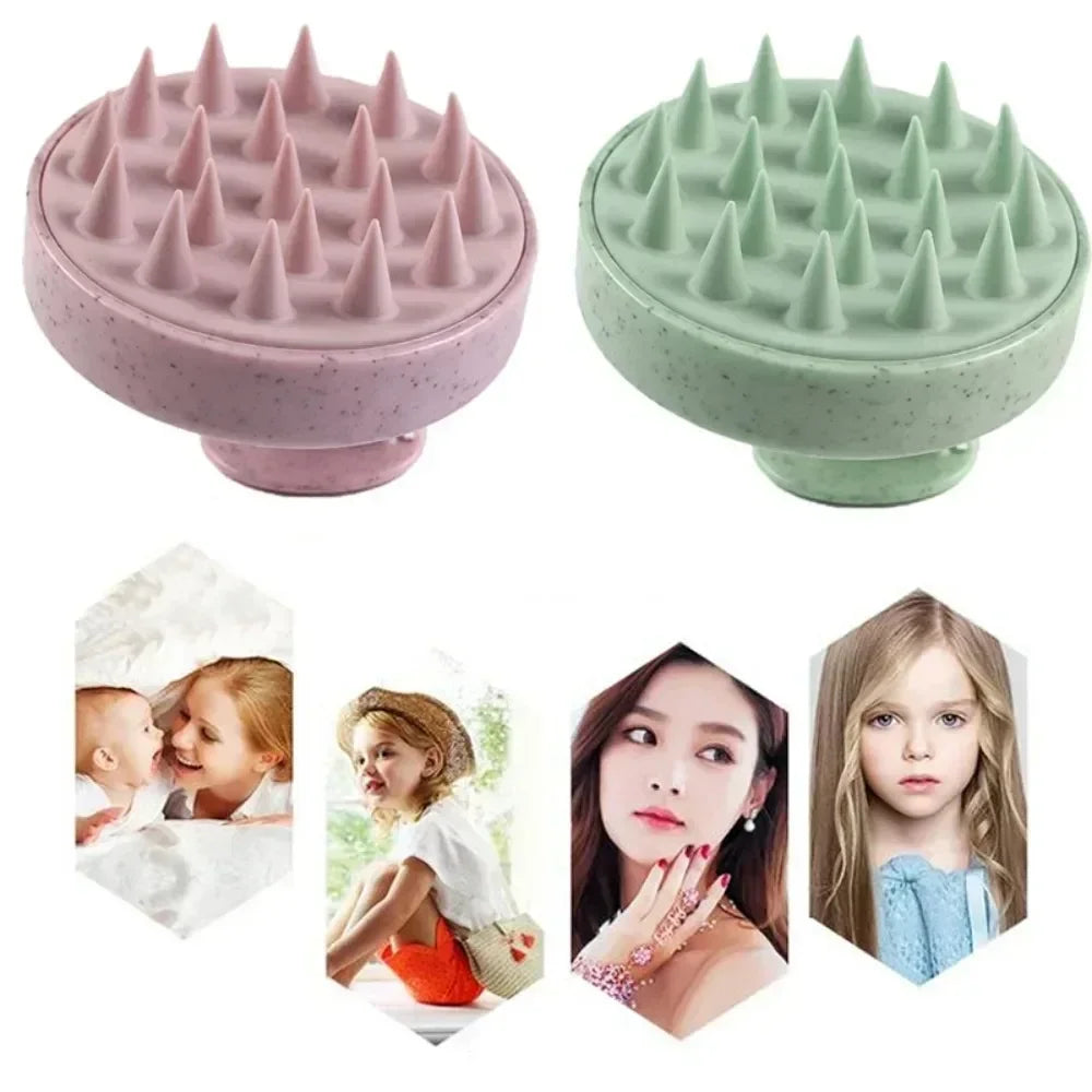 New Silicone Shampoo Brush Head Scalp Massage Comb Cleaning Hair Comb Body Massage Brush Bath Shower Brush Salon Hairdressing