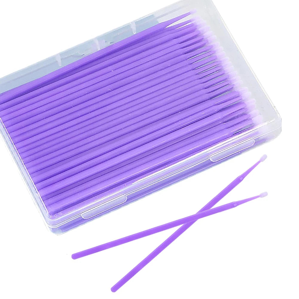 100pcs/box Disposable MicroBrush Eyelash Cleaning Brush Lash Extension Individua Tool For Eyelashes Removing Swab Accessories