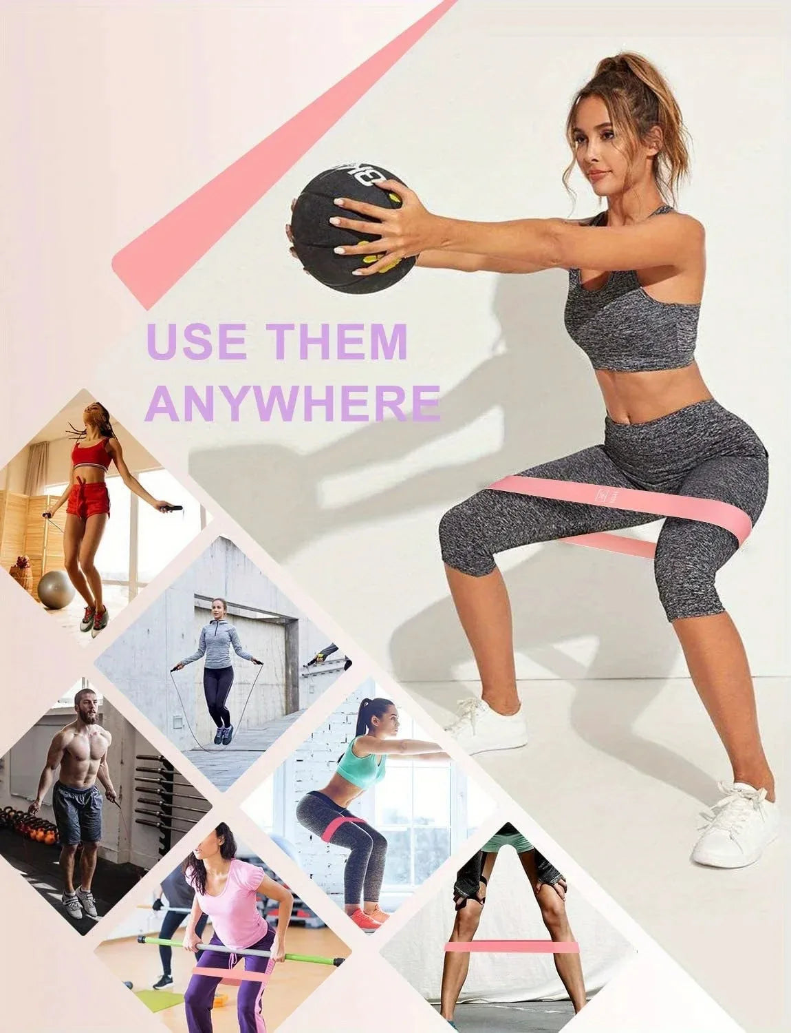 Training Fitness Gum Exercise Gym Strength Resistance Bands Expander Pilates Rubber Fitness Mini Band Crossfit Workout Equipment