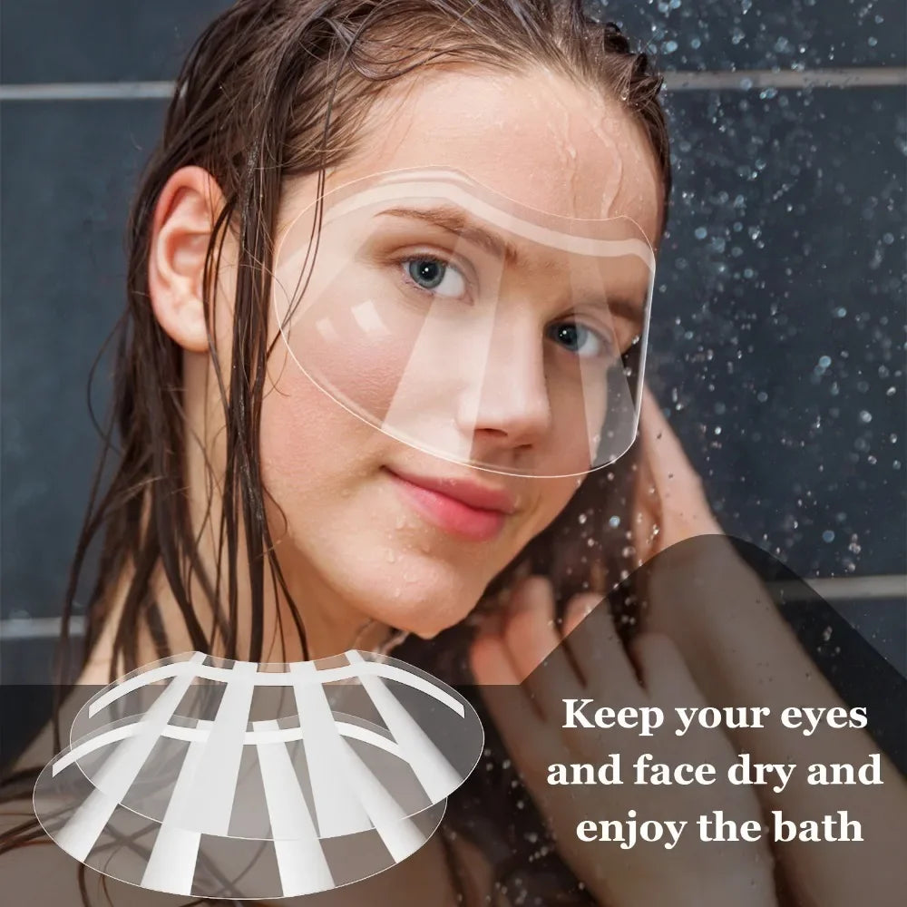 50Pcs Makeup Shower Face Visors Disposable Plastic Shower Visor Clear Face Cover Hairspray Salon Eyelash Extensions Styling Tool