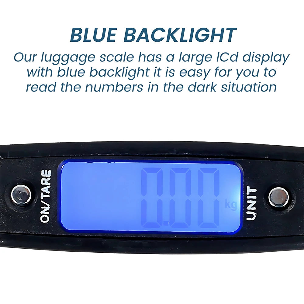 50kg/10g Digital Luggage Scale Electronic Portable Suitcase Travel Weighs with Backlight Electronic Travel Hanging Scales