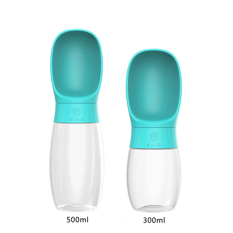 300ml/500ml Pet Water Bottle Portable Drinking Bowl For Dogs And Cats Travel Hiking