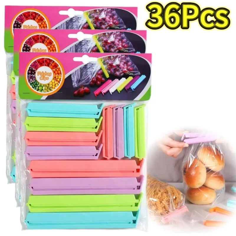 Portable New Kitchen Storage Food Snack Seal Sealing Bag Clips Sealer Clamp Plastic Tool Kitchen Accessories