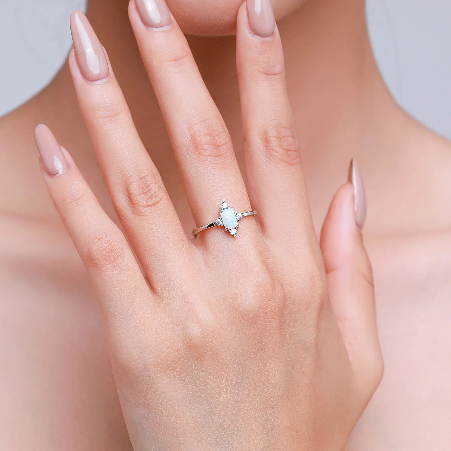 Modian Real 925 Sterling Silver Rings For Women Shining Crown Opal Finger Ring Classic Luxury Wedding Statement Jewelry Anel