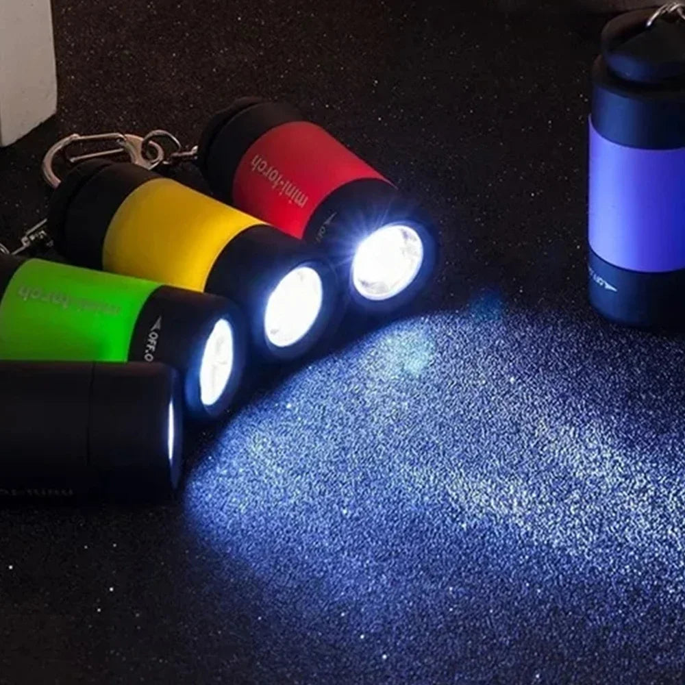 Mini Flashlight USB Rechargeable LED Multifunctional Strong light Pocket Keychain  Flashlight Waterproof Outdoor Hiking Camping