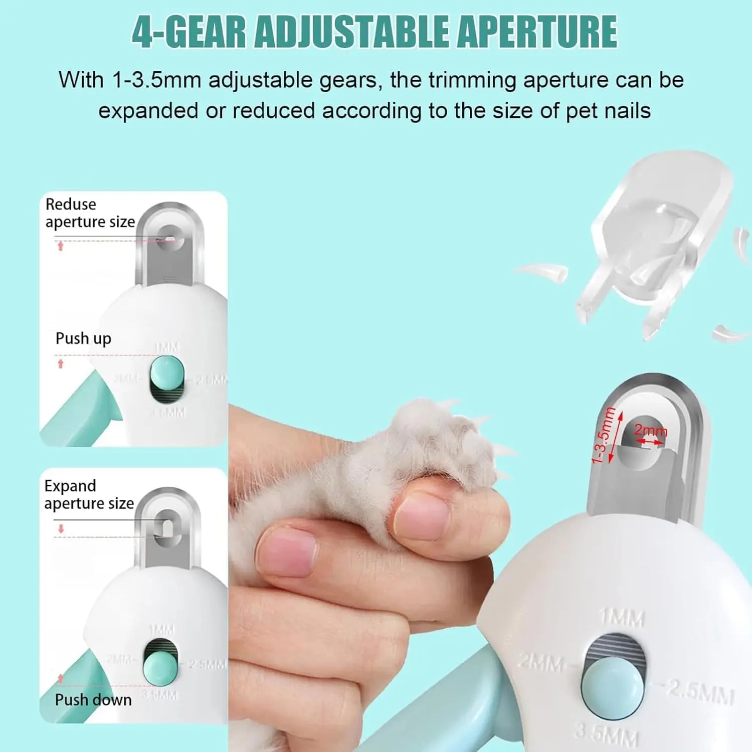 Professional Cat And Dog Nail Clippers Safe Comfortable Pet Nail Trimmer with Adjustable Hole Pet Hair Clippers Pet Care Trim