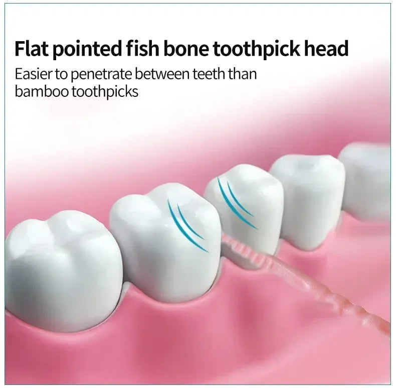 Portable ultra-fine toothpicks, disposable family box, double-head high-end personalized creative fruit sticks