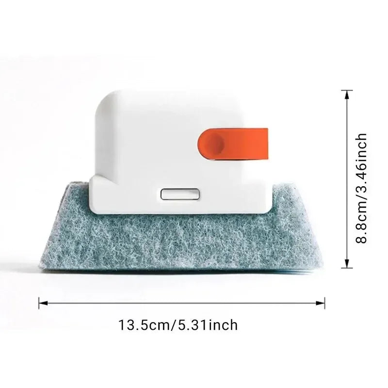 Glass Window Groove Frame Cleaning Brush Tool Multi Functional 2 in 1 Sliding Door Track Groove Brush glass Dead Corner Gap Brush