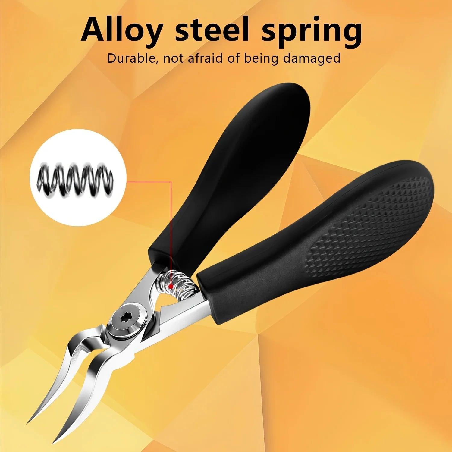 1pc Heavy-Duty Stainless Steel Thick Toenail Fingernail Clipper for Adults Professional-Grade Curved Blade with Sharp Serrated