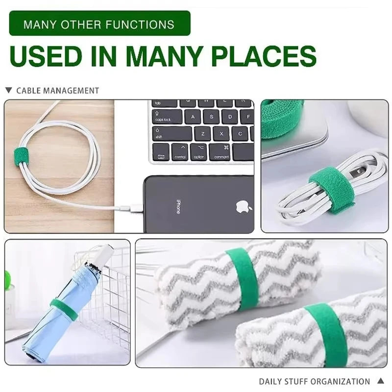 Tutors for Plants Self-adhesive Plant Nylon Cable Tying Climbing Plant Support Green Fastener Tape Reusable Care Garden Supplies