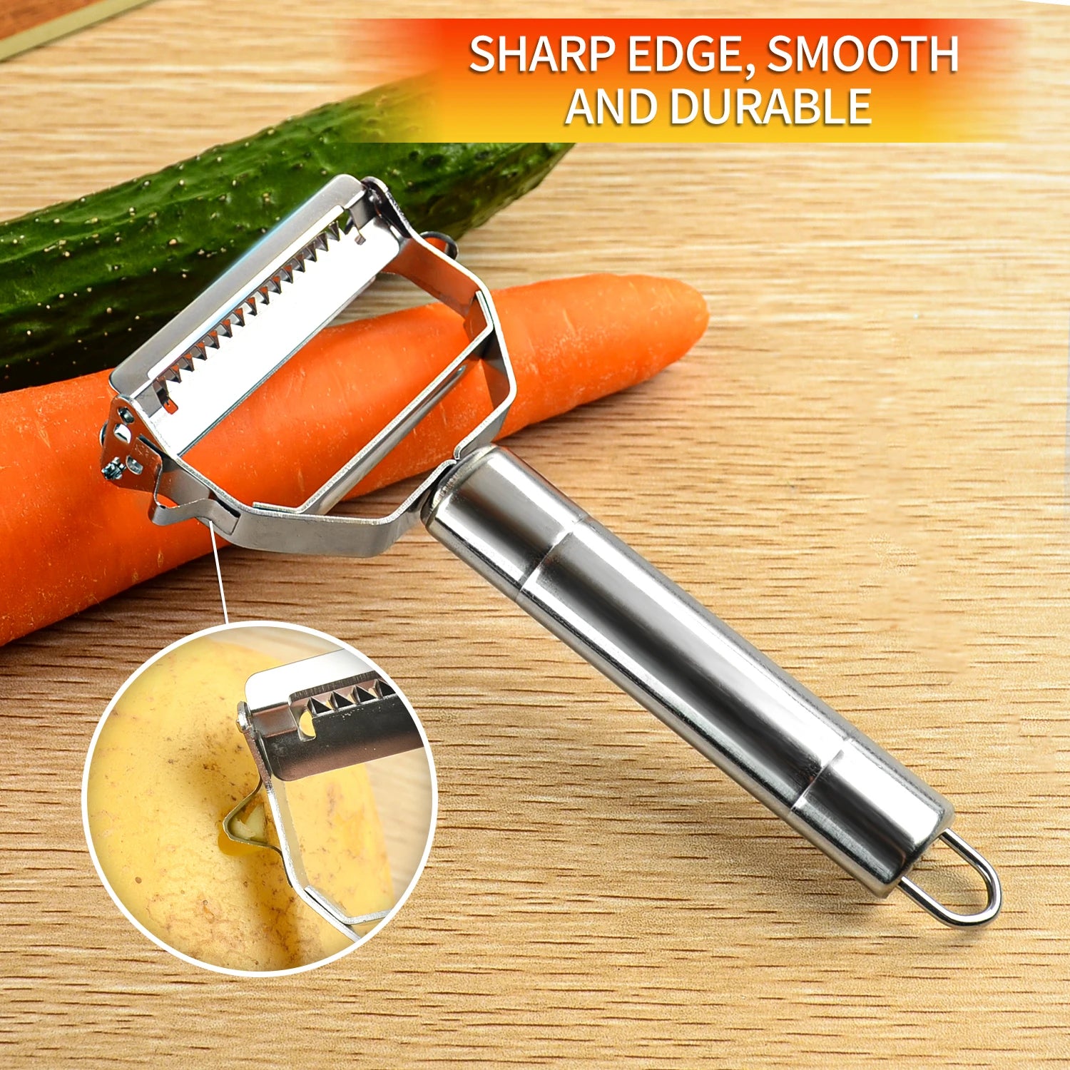 Stainless Steel Multi-function Peeler Slicer Vegetable Fruit Potato Cucumber Grater Portable Kitchen Accessories Tool