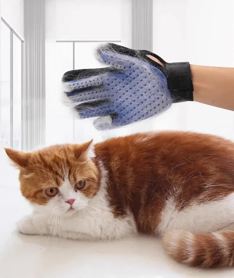 1/2PCS Gentle Pet Deshedding Glove 2-in-1 Bath Brush Massager Soft Silicone Tips for Dogs And Cats During Grooming Washing