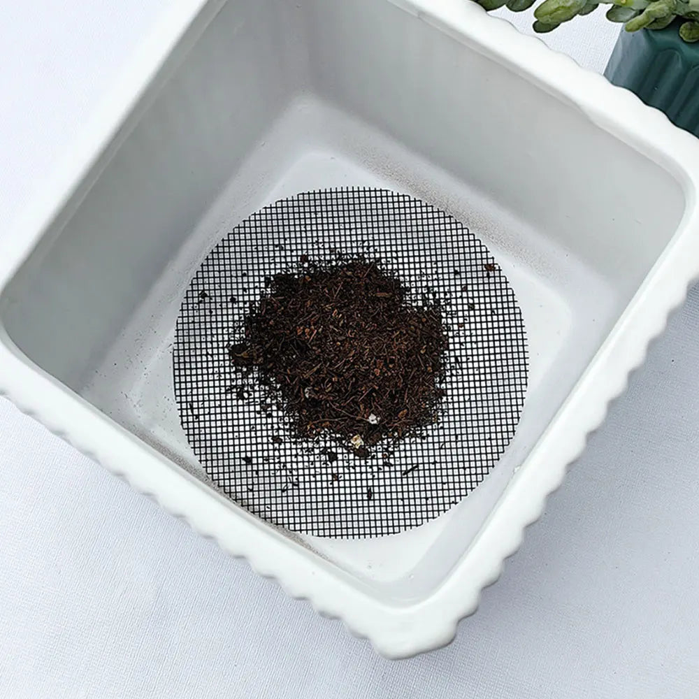 Pot Hole Mesh Pad Mat Grid Round Drainage Hole Screen for Pot Bottom Prevent Soil Loss Anti Bonsai Flower Plant Gardening Tools